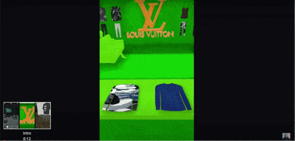 Green Louis-Vuitton store recreated into an instagram filter by AR engineer and Youtuber "Doddz"