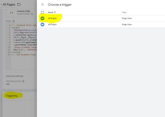 How to create a trigger in Google tag manager
