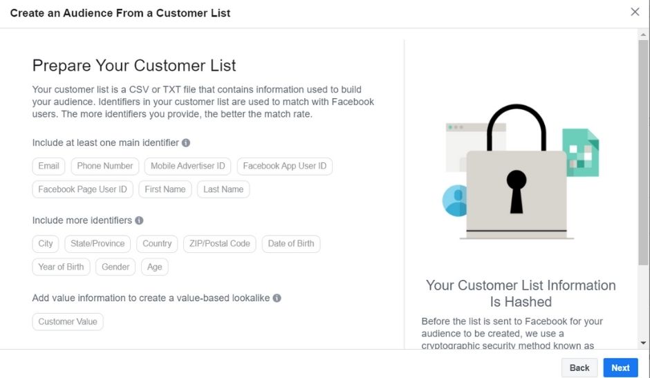 Facebook Customer List