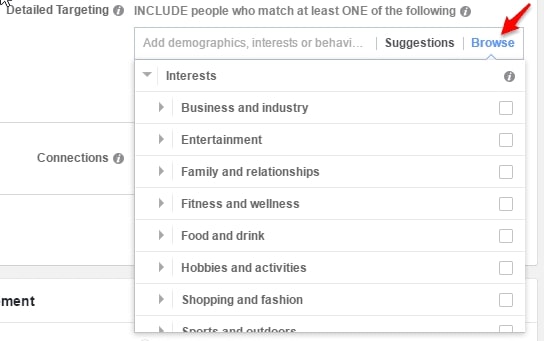 Facebook Interests Based Audience